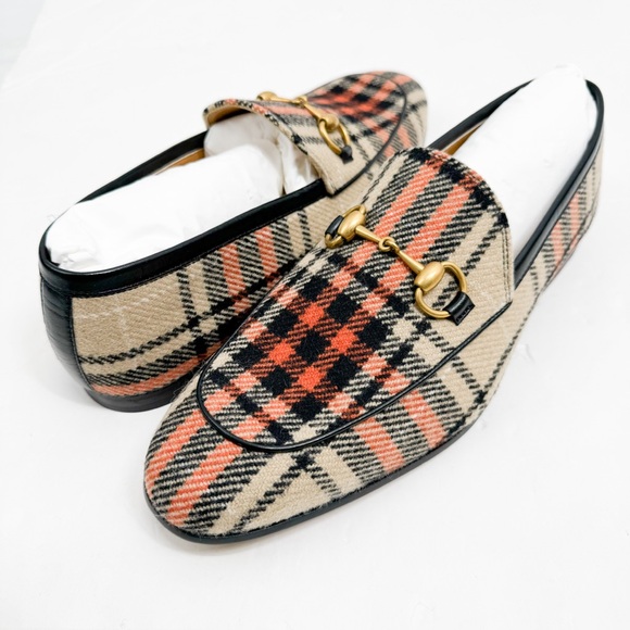 GUCCI TARTAN JORDAAN TWEED HORSEBIT LOAFERS 430088 NEW $920 - Picture 7 of 16